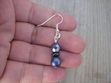 Purple Glass Beaded Earrings