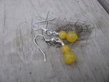 Yellow Beaded Earrings