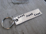 Aunt Keychain - "Best Aunt Ever" - Hand Stamped Metal Keychain- small, narrow keychain