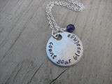 Blessings Inspiration Necklace- "count your blessings " - Hand-Stamped Necklace with an accent bead in your choice of colors