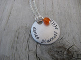 Dancer's Inspiration Necklace- "dance yourself silly"  - Hand-Stamped Necklace with an accent bead in your choice of colors