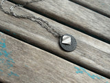 Black and Silver Stainless Steel Statement Necklace: Unique Pendant Jewelry