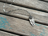 Black and Silver Stainless Steel Statement Necklace: Unique Pendant Jewelry