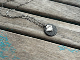 Black and Silver Stainless Steel Statement Necklace: Unique Pendant Jewelry