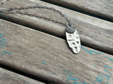 Black and Silver Stainless Steel Statement Necklace: Unique Pendant Jewelry