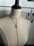 Gold and Silver Stainless Steel Necklace: Unique Pendant Jewelry