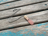 Two-Tone Pink/Peach and Wood Pendant Necklace