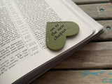 Heart Corner Bookmark - "on to the next chapter..." Green