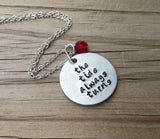 Quote Necklace- "the tide always turns" with an accent bead of your choice