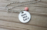 Inspiration Necklace "love out loud" with an accent bead in your choice of colors
