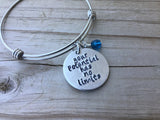 Quote Bracelet- "your potential has no limits" with an accent bead of your choice