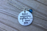 Inspiration Necklace- "Good morning coffee...I love you" with an accent bead of your choice