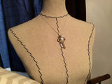 Mixed Metals Charm Necklace: Strength Key, Love Charms