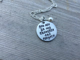 Quote Necklace- "you are in my thoughts and prayers" with an accent bead of your choice