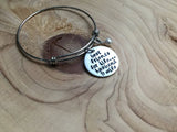 Quote Bracelet- "best friends for life...husband & wife" with an accent bead of your choice