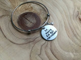 Quote Bracelet- "be ready for the adventure" with an accent bead of your choice