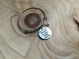 Quote Bracelet- "be brave enough to take this flight" with an accent bead of your choice