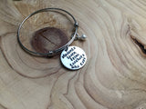 Quote Bracelet- "students learn from teachers who care" with an accent bead of your choice