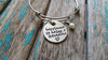 Quote Bracelet- "happiness is being a Grandma" with an accent bead of your choice