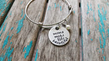 Quote Bracelet- "moms make life beautiful" with an accent bead of your choice