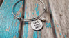 Quote Bracelet- Hand-Stamped Bracelet- "best boss ever" with an accent bead of your choice