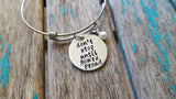 Quote Bracelet- "don’t stop until you’re proud" with an accent bead of your choice