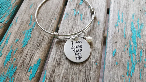 Motivation Bracelet- "I’m doing this for ME" with an accent bead of your choice