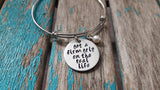 Quote Bracelet- "get a firm grip on the real life" with an accent bead of your choice