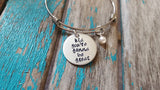 Quote Bracelet- "kid you’re gonna be great" with an accent bead of your choice
