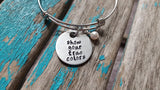 Quote Bracelet- "show your true colors" with an accent bead of your choice