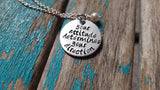 Quote Necklace- "your attitude determines your direction" with an accent bead of your choice