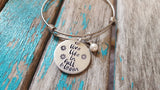 Quote Bracelet- "live life in full bloom" with an accent bead of your choice