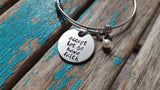 Quote Bracelet- "accept let go have faith" with an accent bead of your choice (Copy)