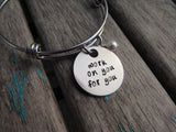 Quote Bracelet- "work on you for you" with an accent bead of your choice