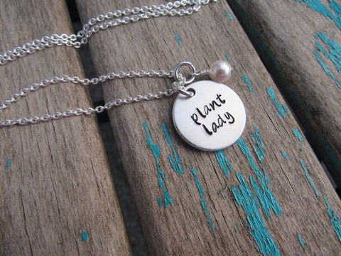 Inspiration Necklace "plant lady" with an accent bead in your choice of colors
