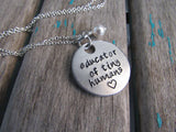 Quote Necklace- "educator of tiny humans" with an accent bead of your choice