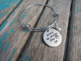 Quote Bracelet- "home is where the dog is" with an accent bead of your choice