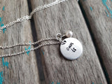 Quote Necklace- Hand-Stamped Necklace "own it" with an accent bead in your choice of colors