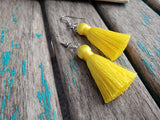 Fringe Earrings- Yellow Fringe Earrings