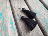 Fringe Earrings- Black Fringe Earrings