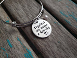 Quote Bracelet- "together we make a family" with an accent bead of your choice