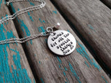 Inspiration Necklace- "thanks for all the special things you do" with an accent bead of your choice