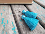 Fringe Earrings- Turquoise Fringe Earrings