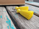Fringe Earrings- Yellow Fringe Earrings