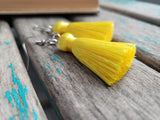 Fringe Earrings- Yellow Fringe Earrings