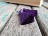 Fringe Earrings- Grape Purple Fringe Earrings
