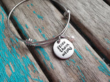 Quote Bracelet- Hand-Stamped Bracelet- "prove them wrong" with an accent bead of your choice