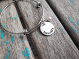 Quote Bracelet- Hand-Stamped Bracelet- "tenacity" with an accent bead of your choice