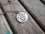 Quote Necklace- "today is another chance to get better" with an accent bead of your choice