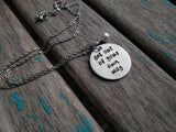 Quote Necklace- "get out of your own way" with an accent bead of your choice